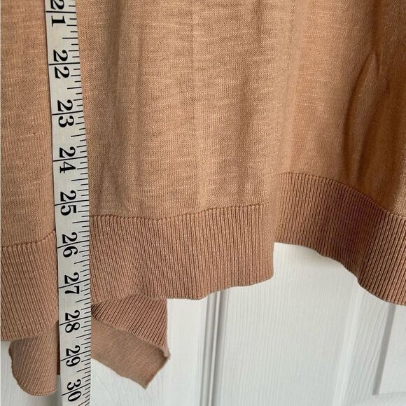 Banana Republic Tan Lightweight Cotton Blend Open Front Cardigan Sweater Medium - Picture 5 of 7